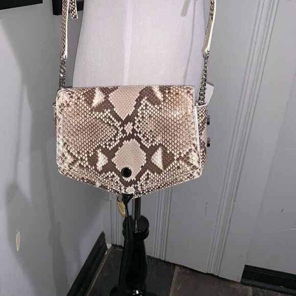 Jimmy Choo Python Leather Arrow Crossbody Bag - Picture 11 of 11
